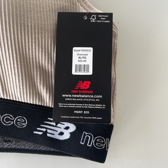 NWT NEW BALANCE NB SPORTS BRA SIZE XL WORKOUT GYM WEAR - Picture 5 of 5